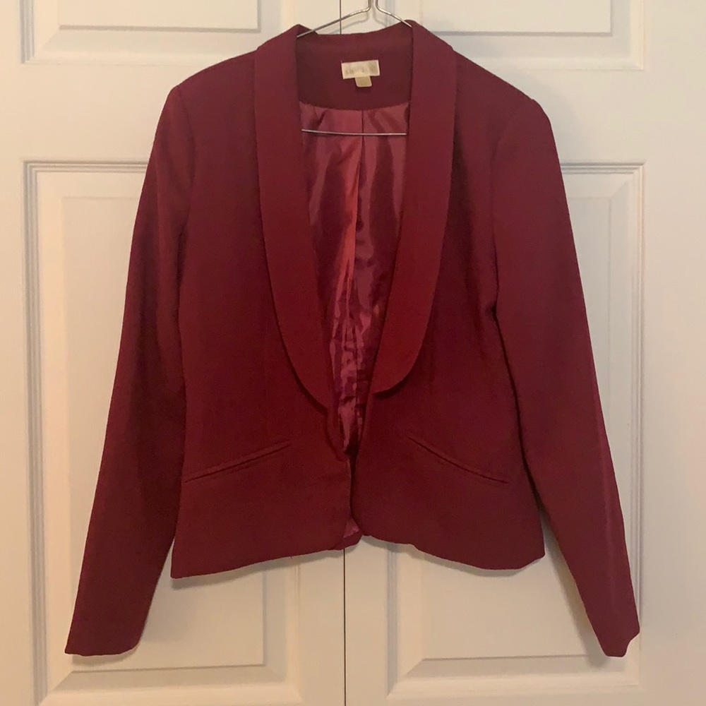 Burgundy light suit jacket